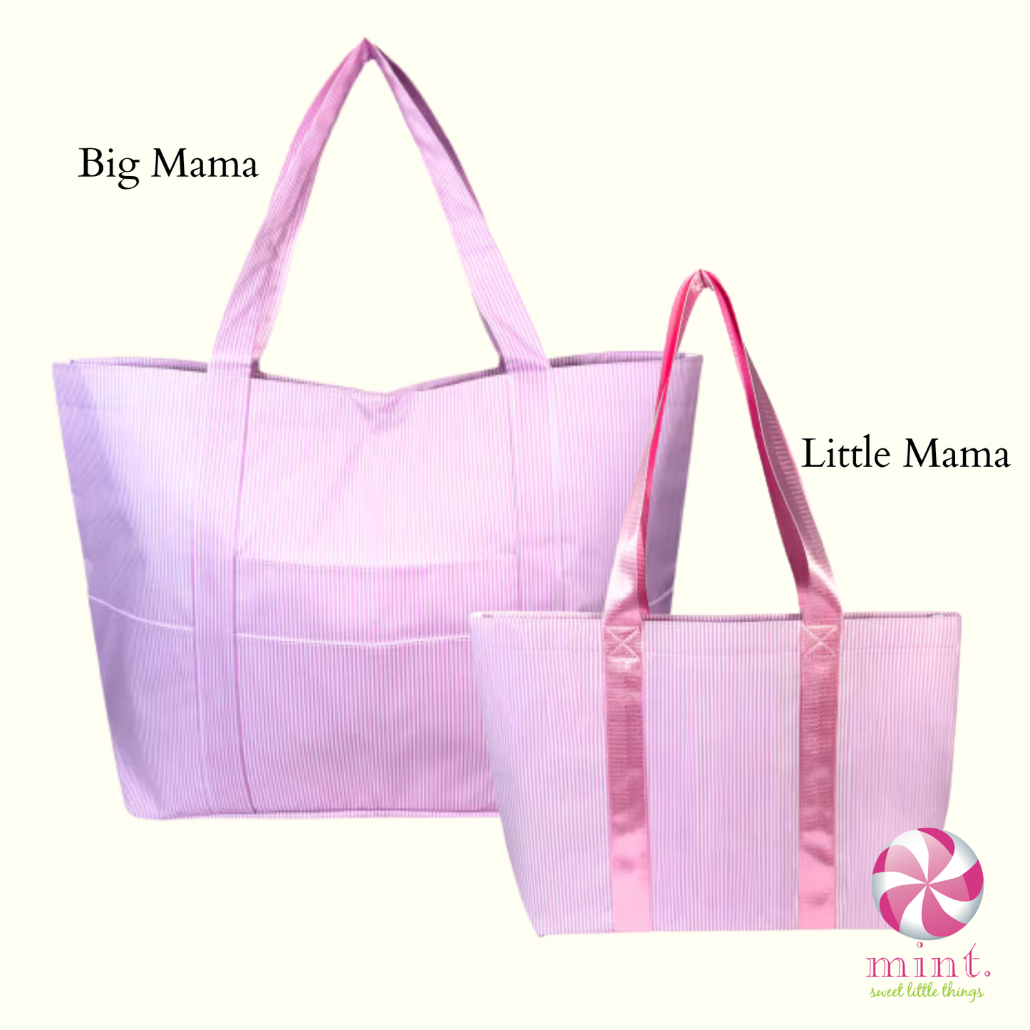 Pink Preppy Stripe Tote by Mint