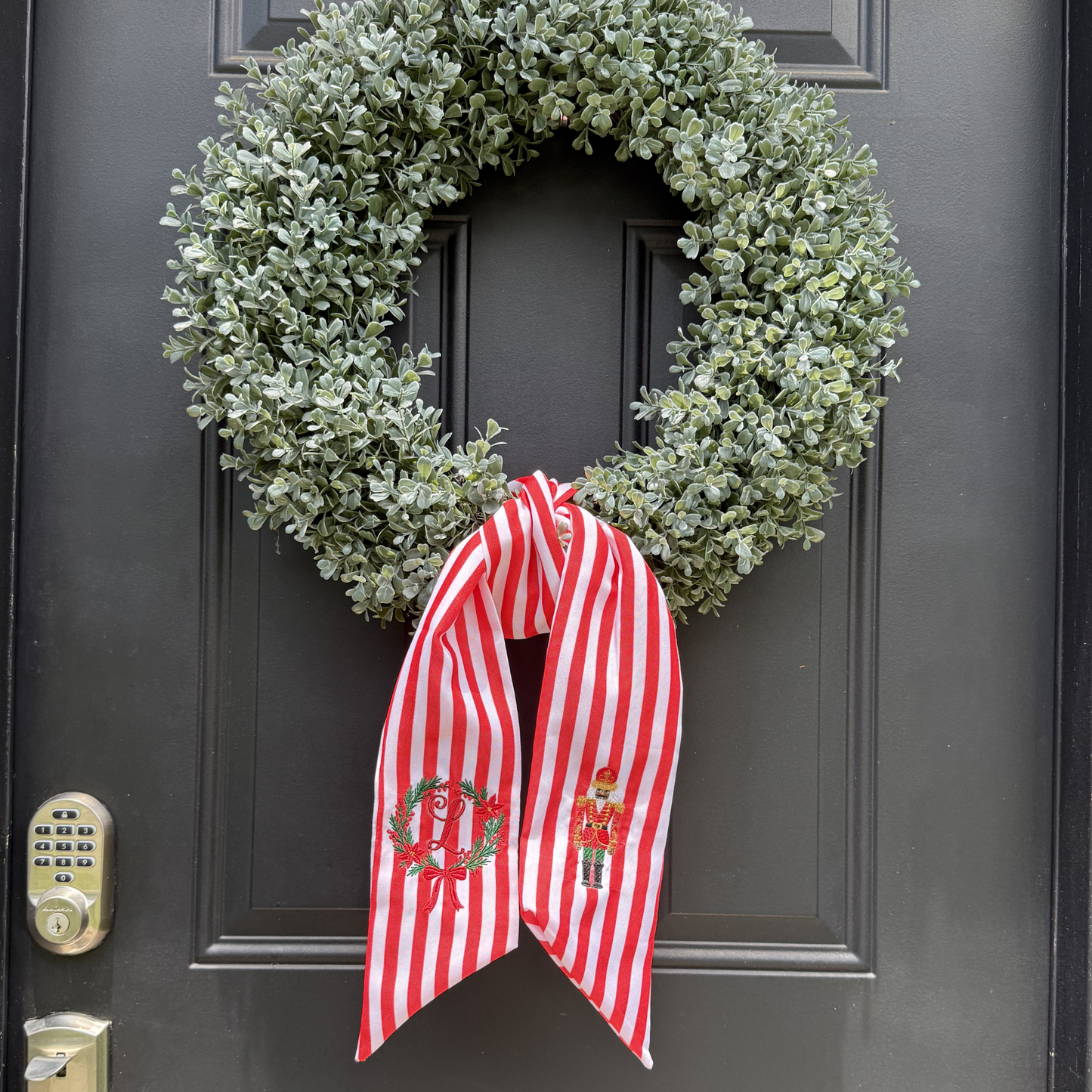 Holiday Nutcracker Wreath Sash