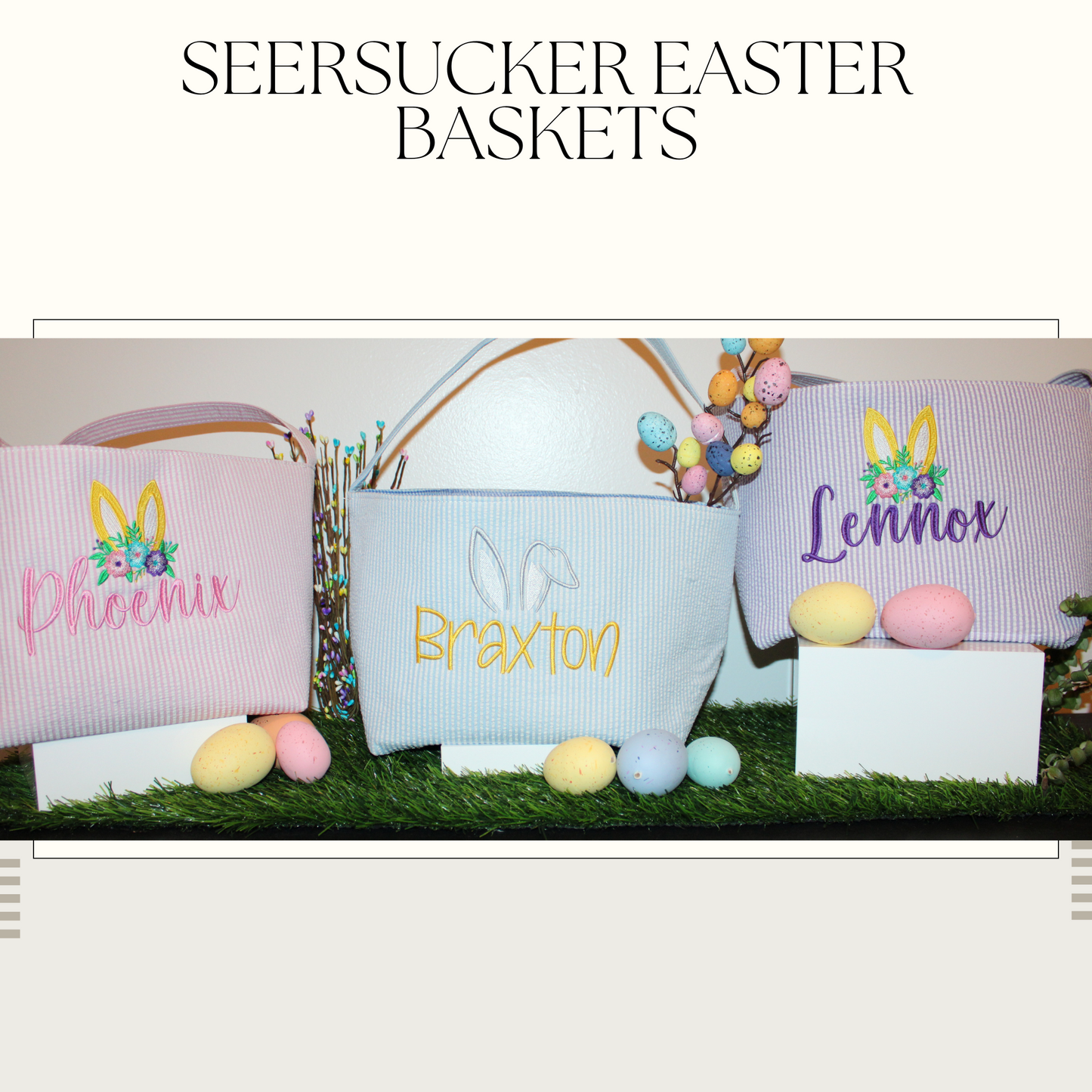 Seersucker Easter Basket