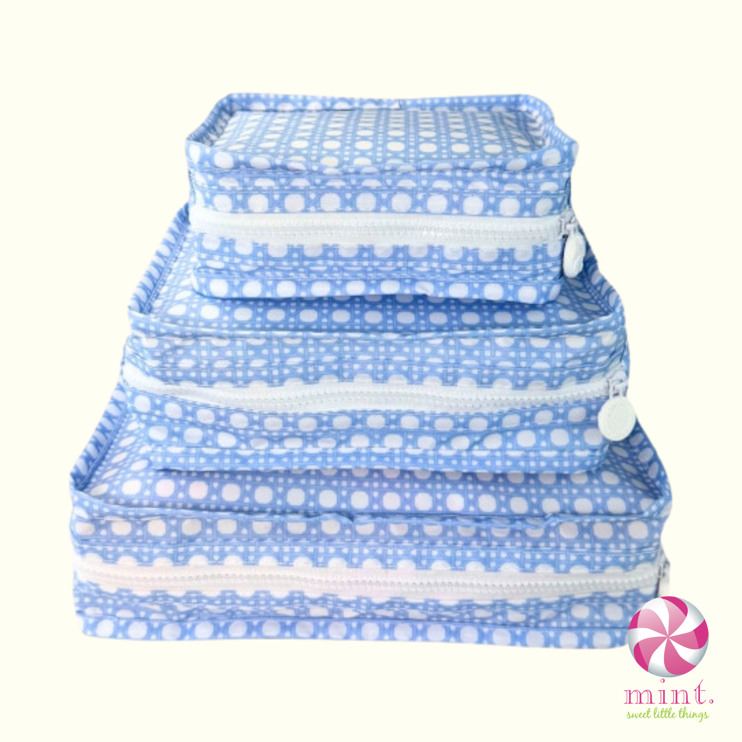 Blue Bungalow Stacking Zipper Pouch by Mint