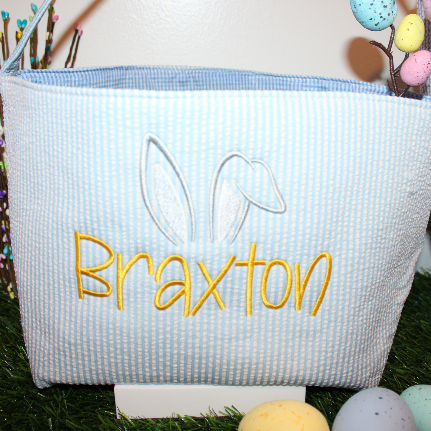 Seersucker Easter Basket