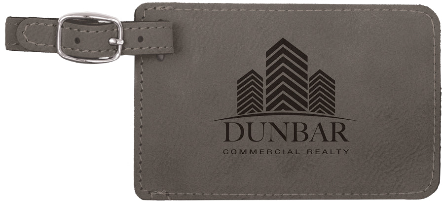 Engraved Leather Luggage Tag