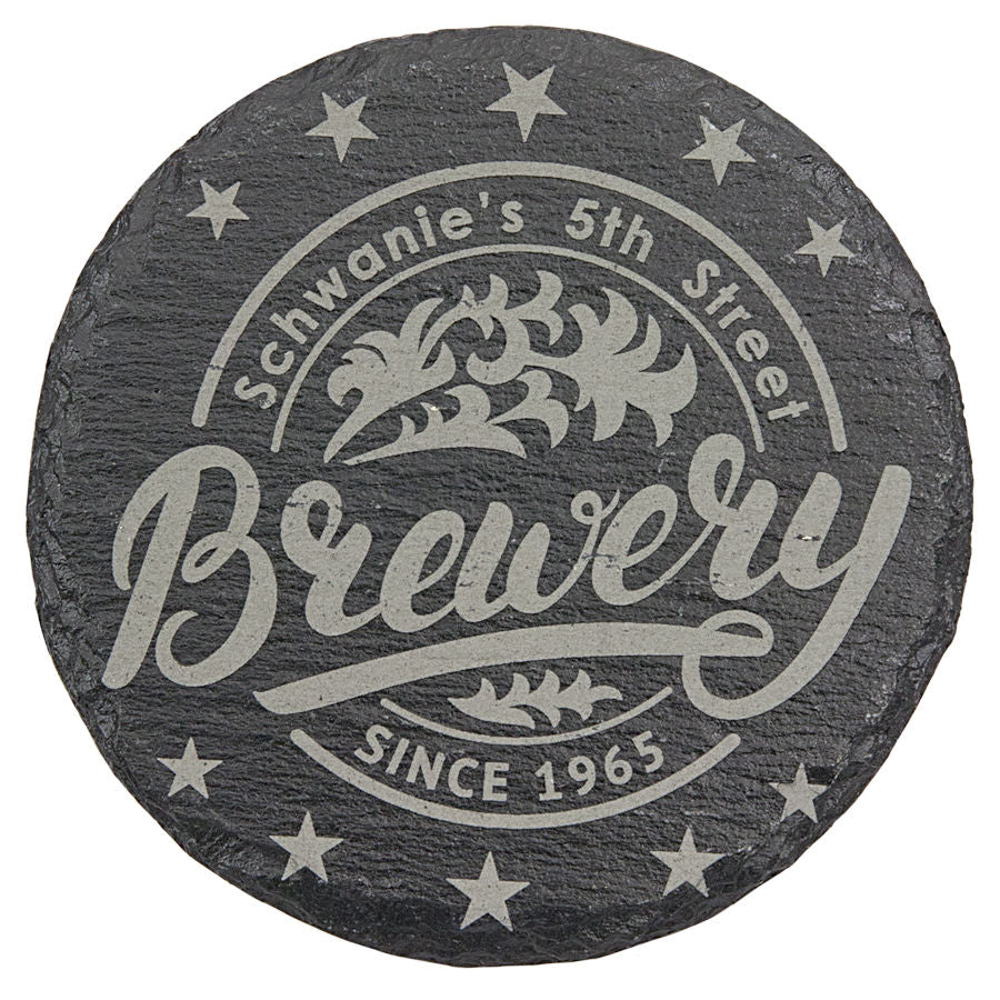 Slate Coaster - Circle Set of Four