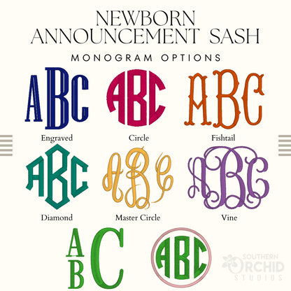 Newborn Announcement Sash