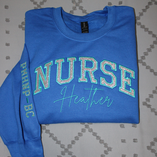 Nurse Glitter Crewneck