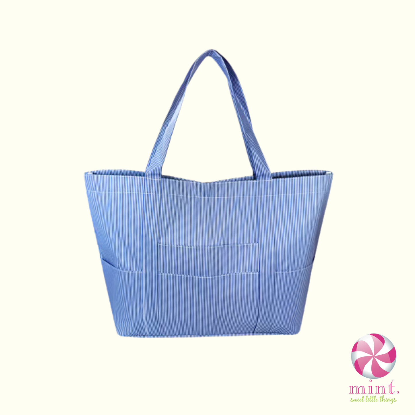 Navy Preppy Stripe Tote by Mint