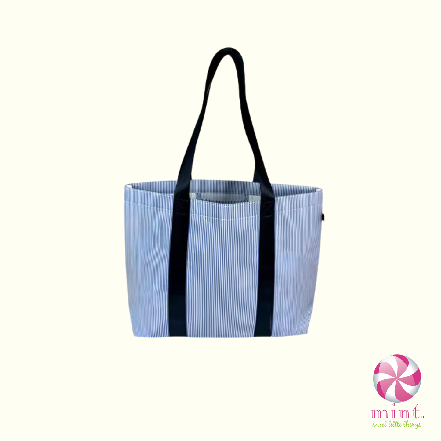 Navy Preppy Stripe Tote by Mint
