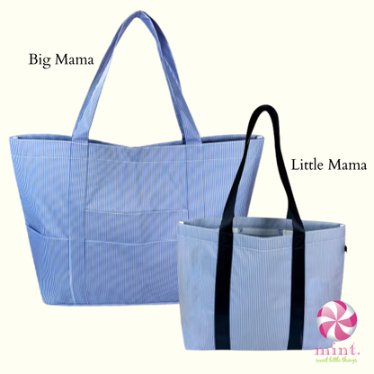 Navy Preppy Stripe Tote by Mint