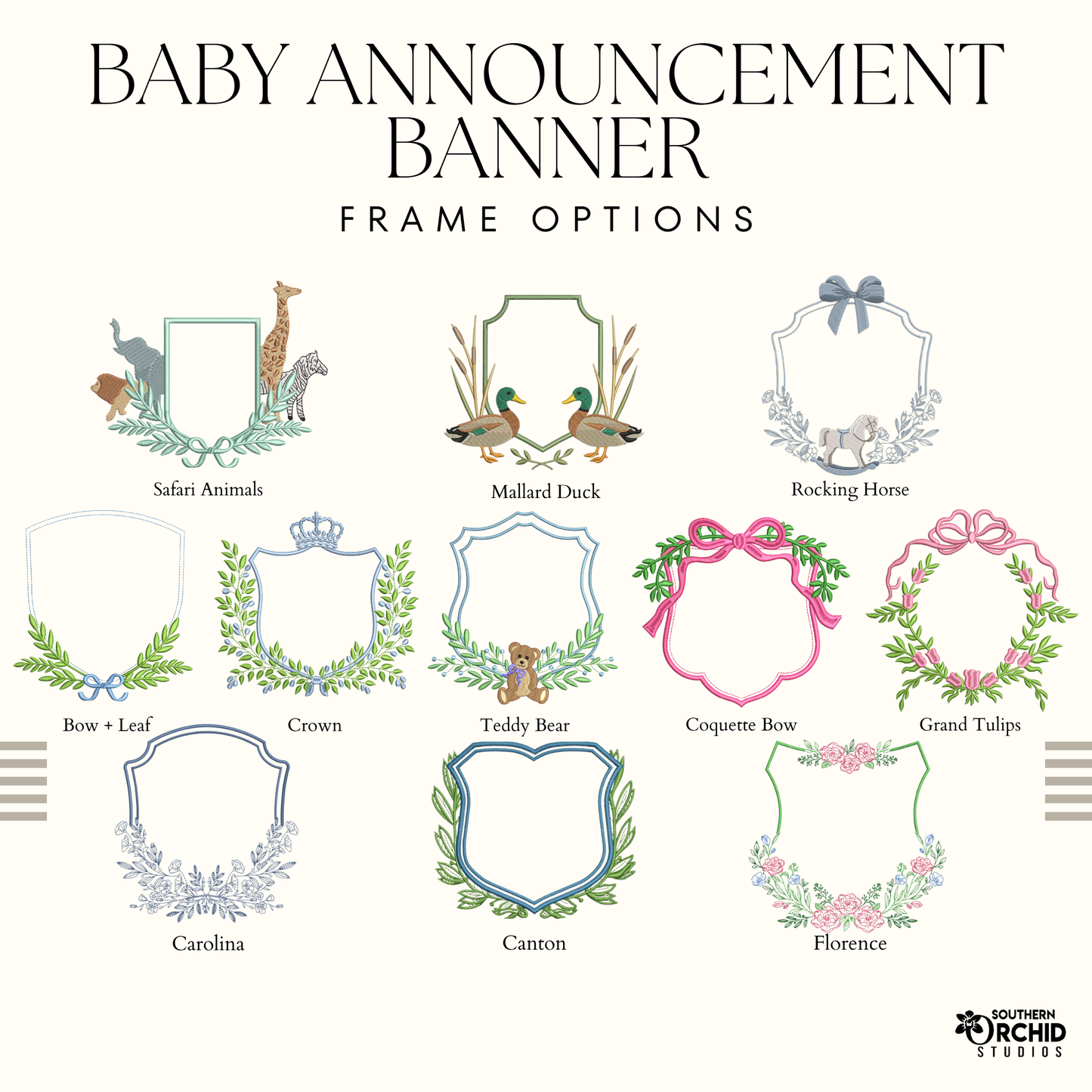 Baby Announcement Banner - Cotton Piqué