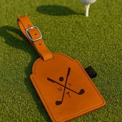 Golf Bag Tag + Tee Holder