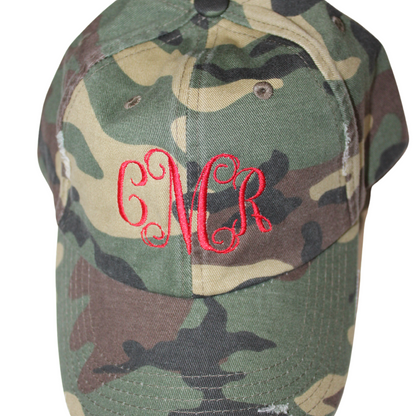 Monogram Distressed Hat