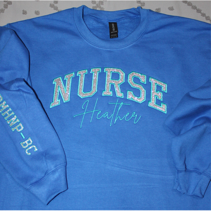 Nurse Glitter Crewneck