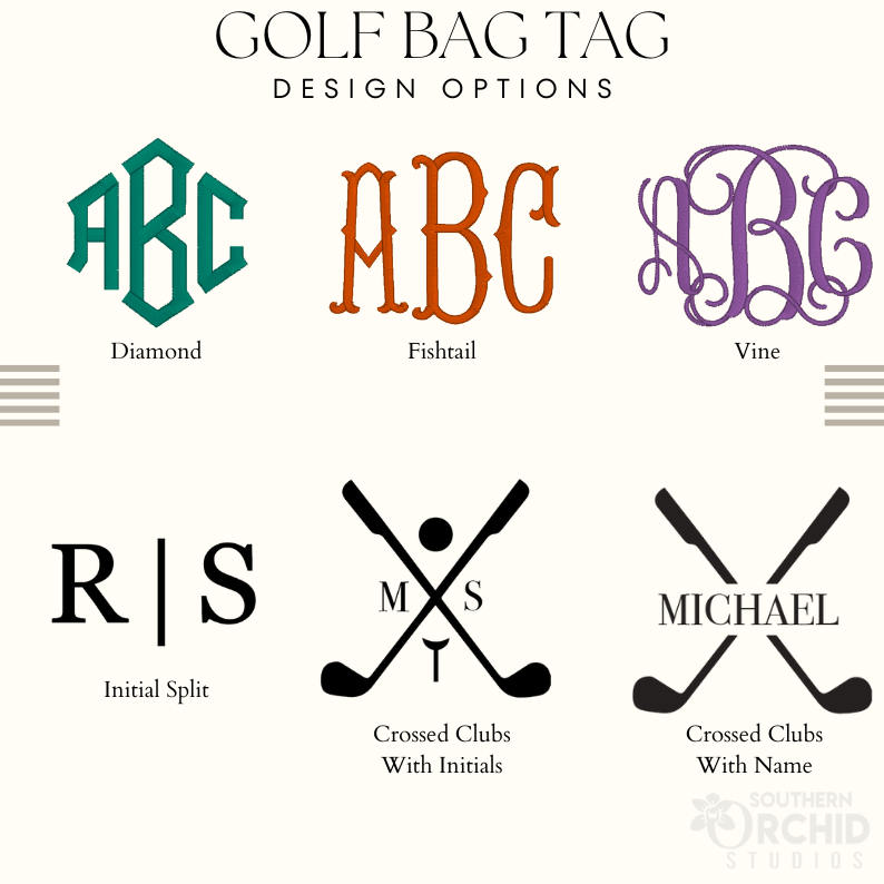 Golf Bag Tag + Tee Holder