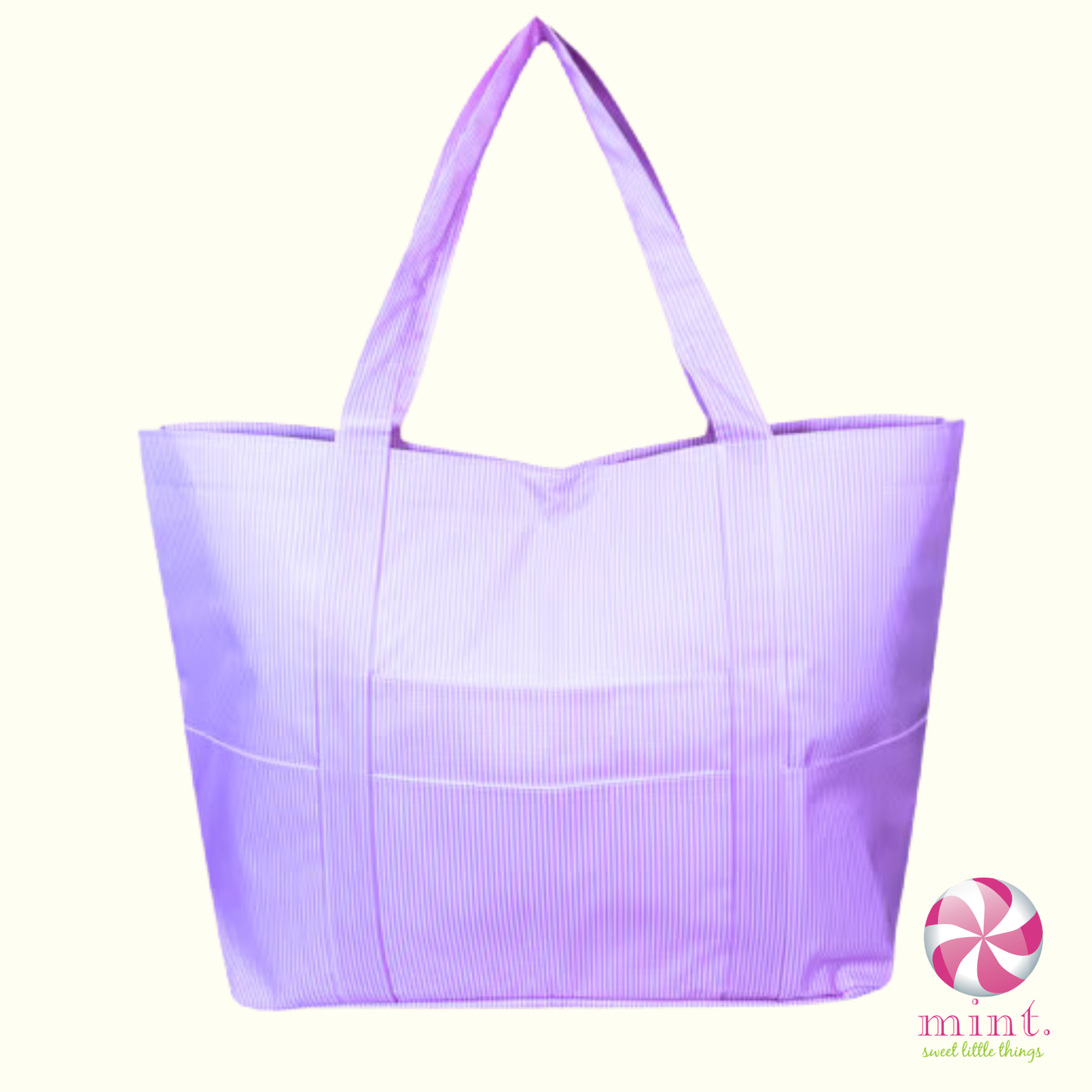 Lilac Preppy Stripe Tote by Mint