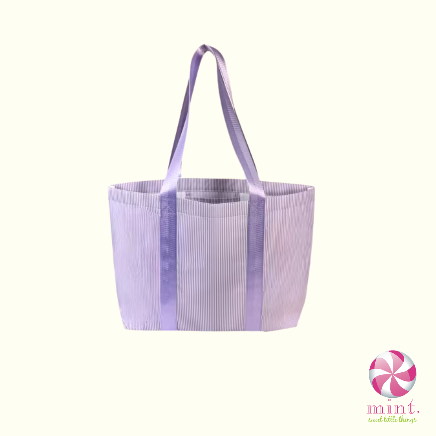 Lilac Preppy Stripe Tote by Mint