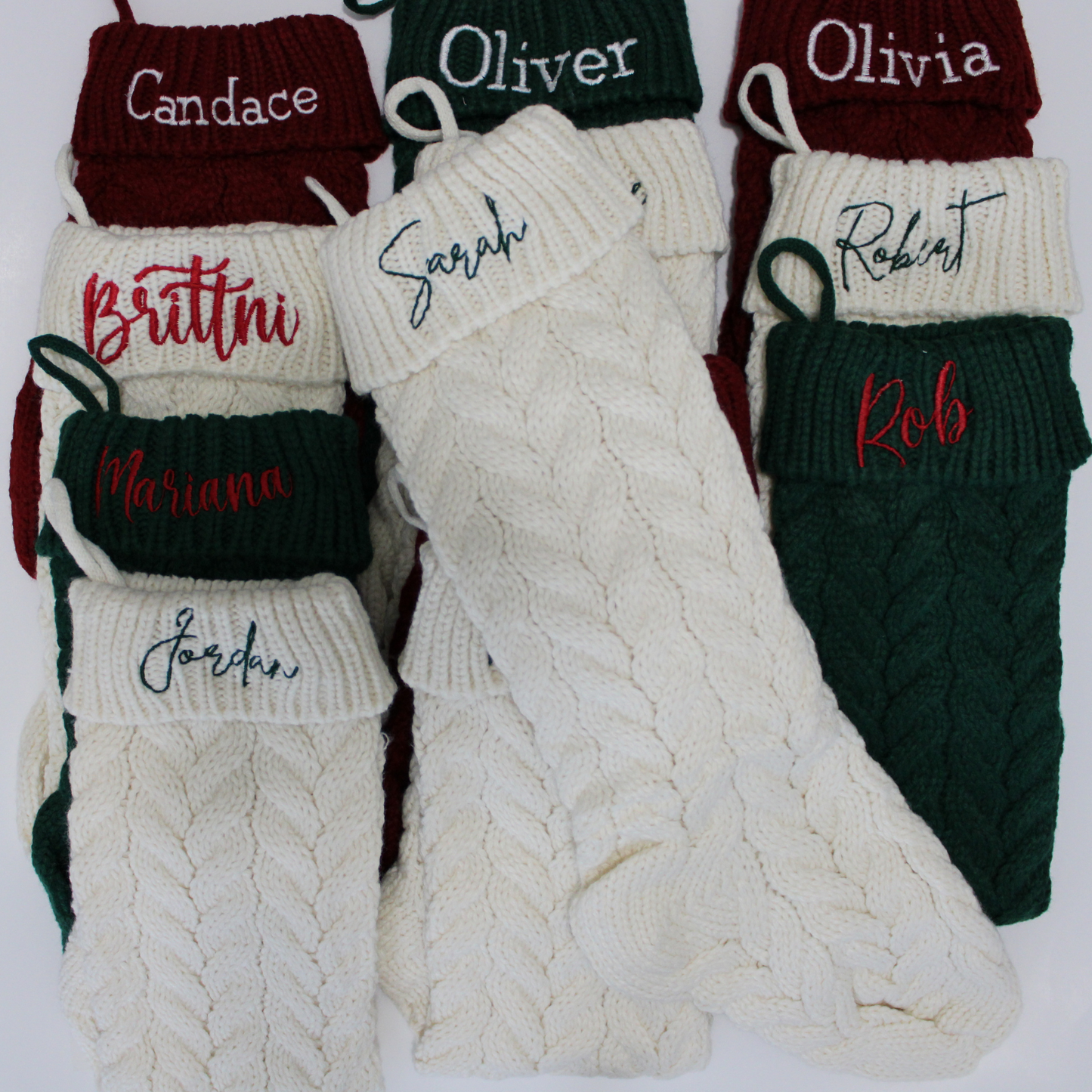 Cable Knit Christmas Stockings