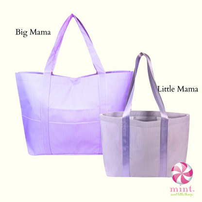 Lilac Preppy Stripe Tote by Mint