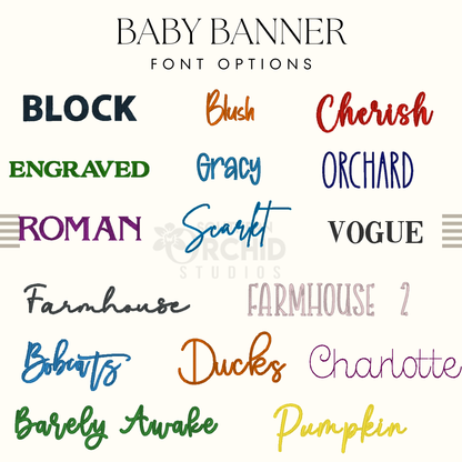 Baby Announcement Banner - Cotton Piqué