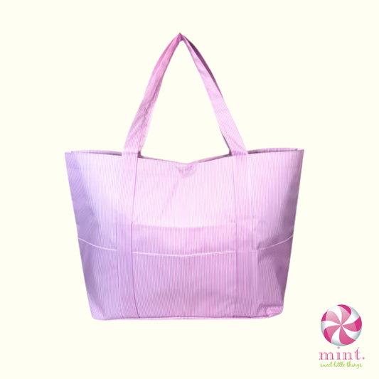 Pink Preppy Stripe Tote by Mint