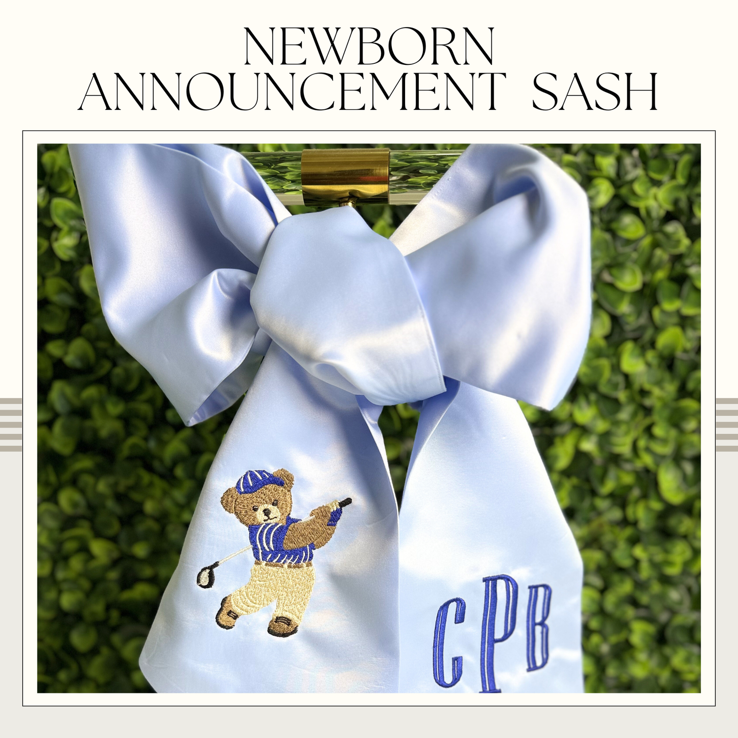 Newborn Announcement Sash