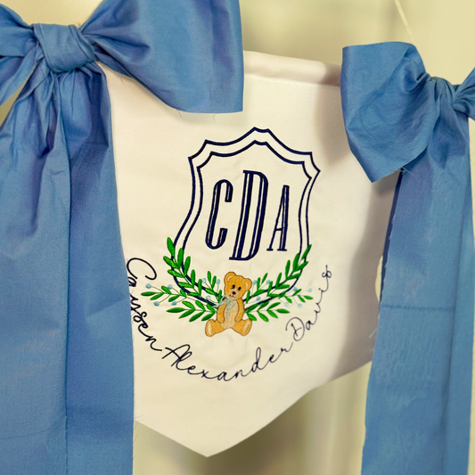 Baby Announcement Banner - Cotton Piqué