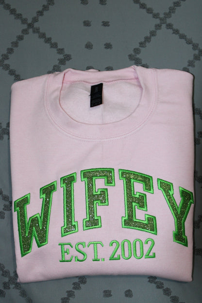 Wifey Glitter Crewneck