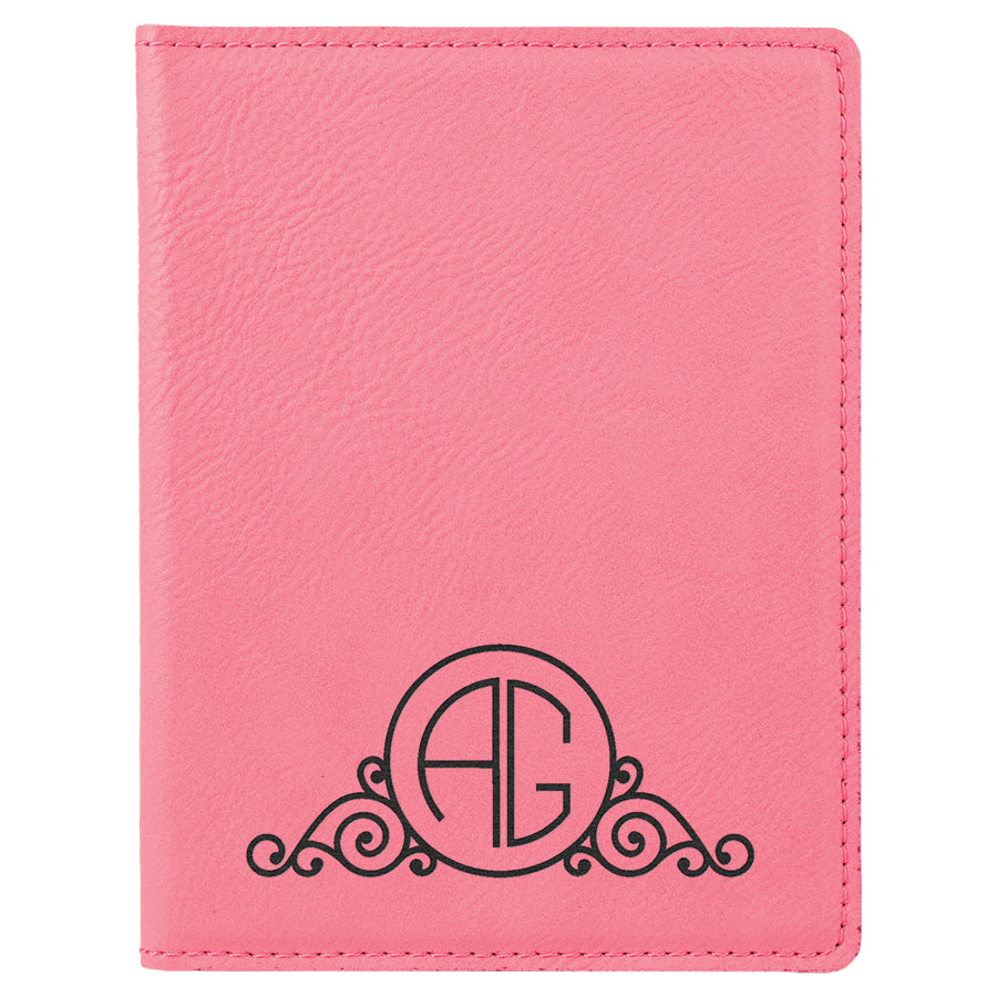 Engraved Leatherette Passport Holder