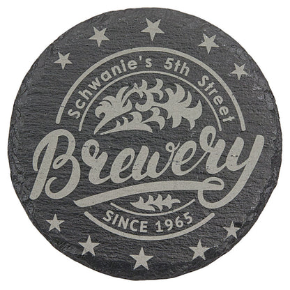 Slate Coaster - Circle Set of Four