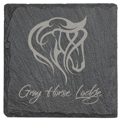 Slate Coasters - Square Set of Four
